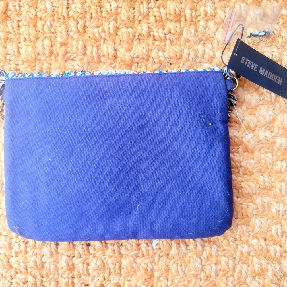 Steve Madden Blue and Black Geometric Clutch - Picture 5 of 6